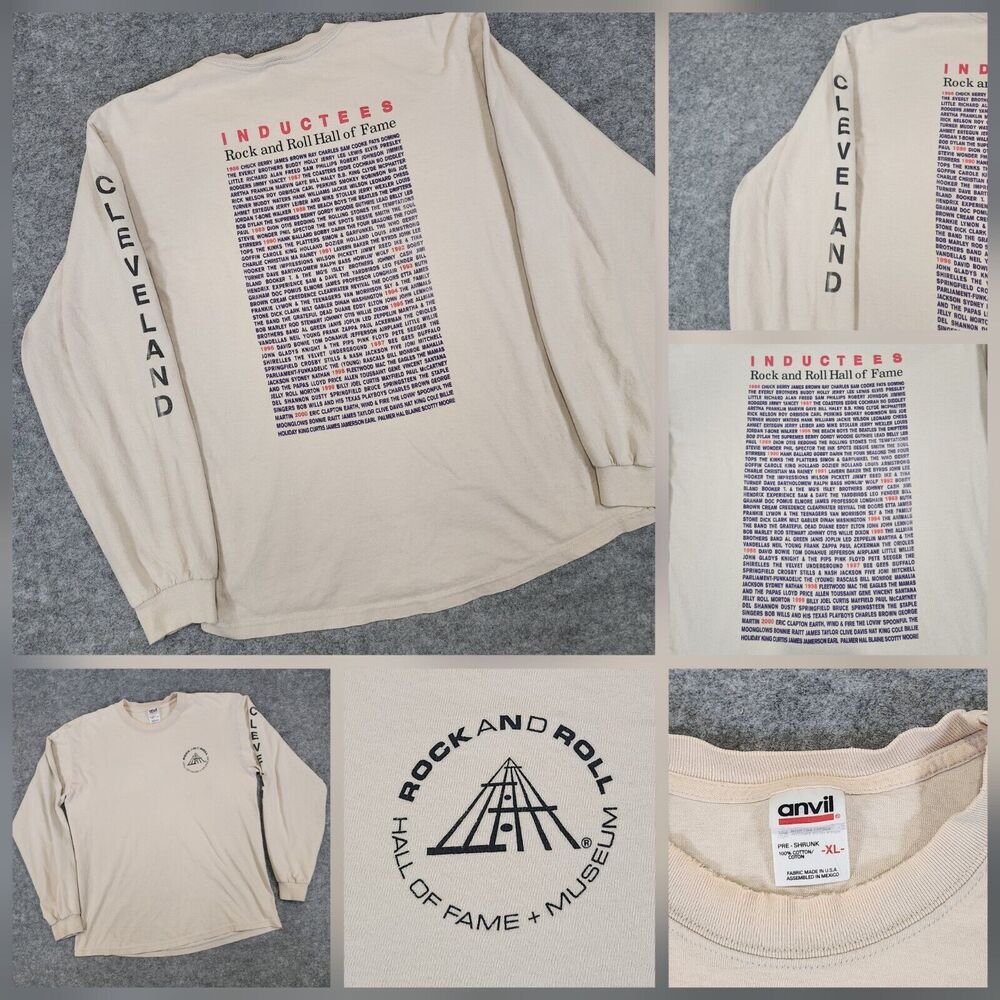 VTG Y2K 2000 Rock & Roll Hall Of Fame & Museum Mens XL USA Made Band Tee T Shirt
